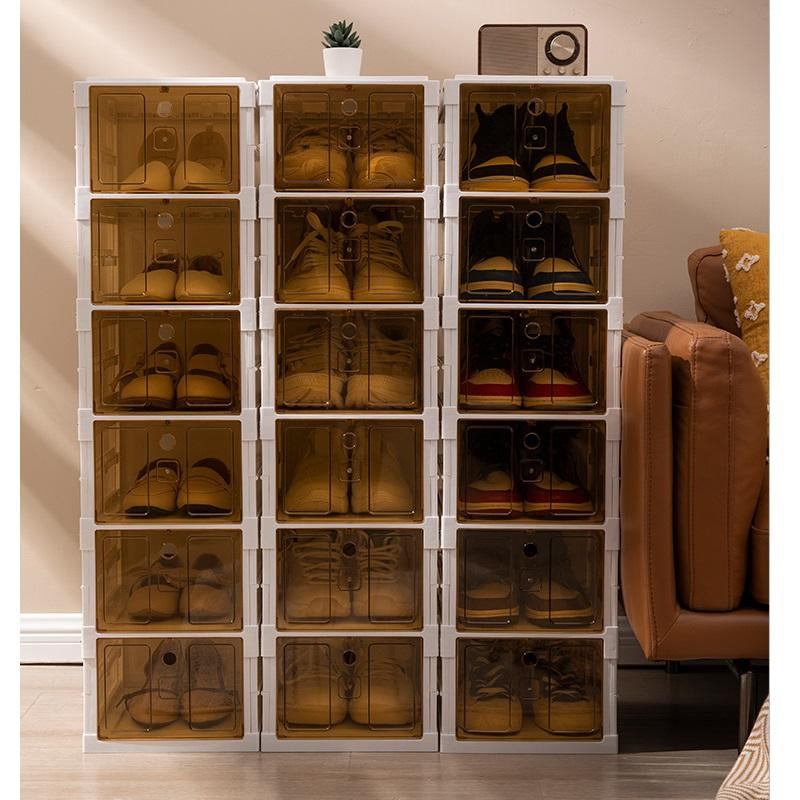 Organizador de zapatos con tapa, Armario de zapatos plegable de 6 capas,  caja de almacenamiento retráctil 6 niveles - Precio Preciso
