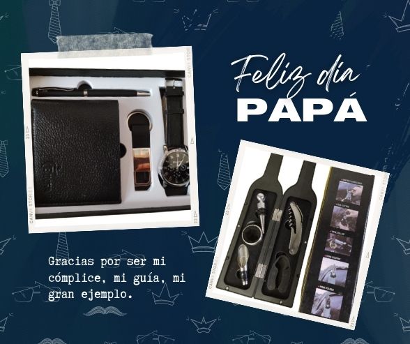 SORPRENDE A PAPÁ CON EL SUPER COMBO DE ABREBOTELLAS DE VINO 🍷 CON 5 ACCESORIOS, UNA BILLETERA  Y UN RELOJ ⌚⌚⏱️