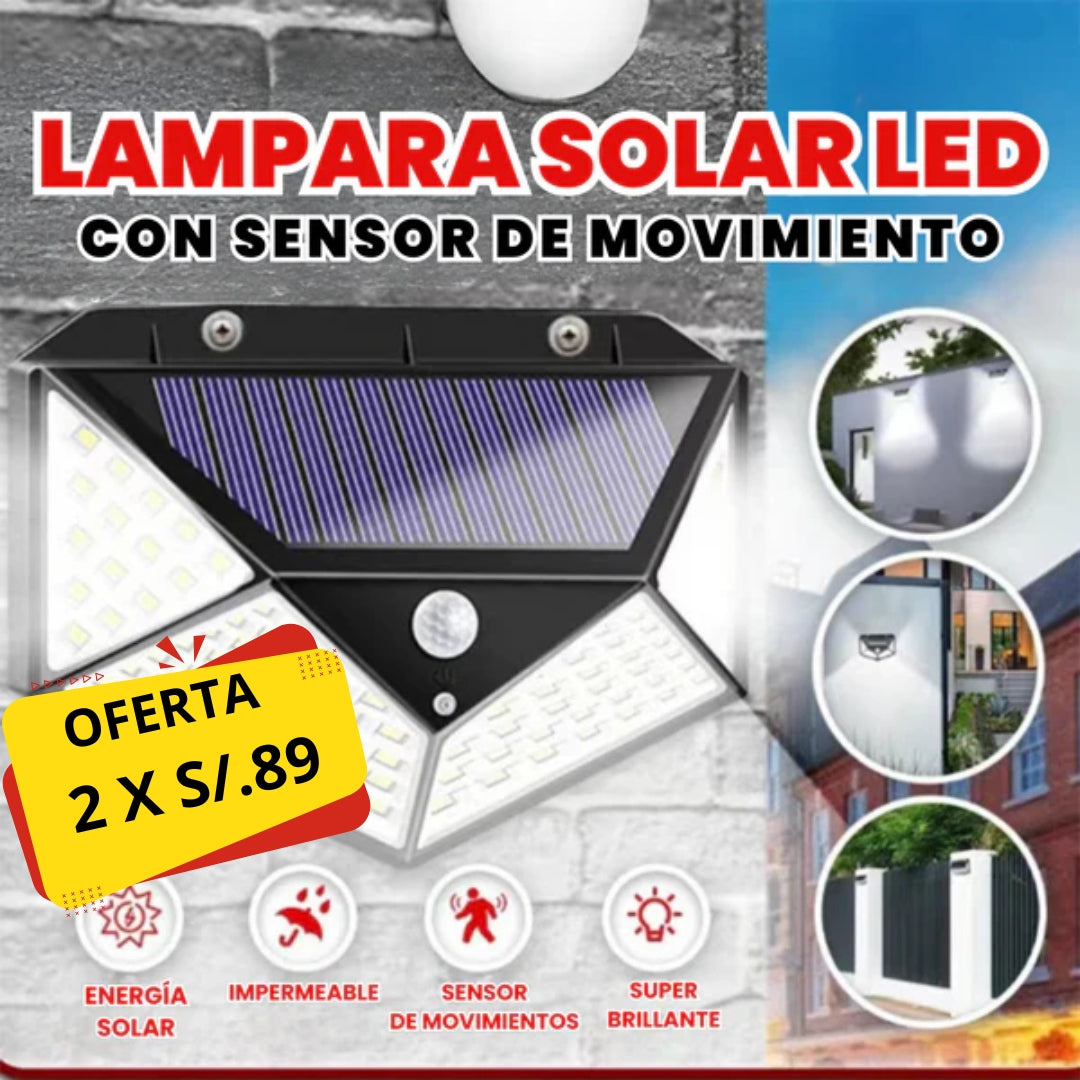 LAMPARA SOLAR CON SENSOR DE MOVIMIENTO⚡🚨