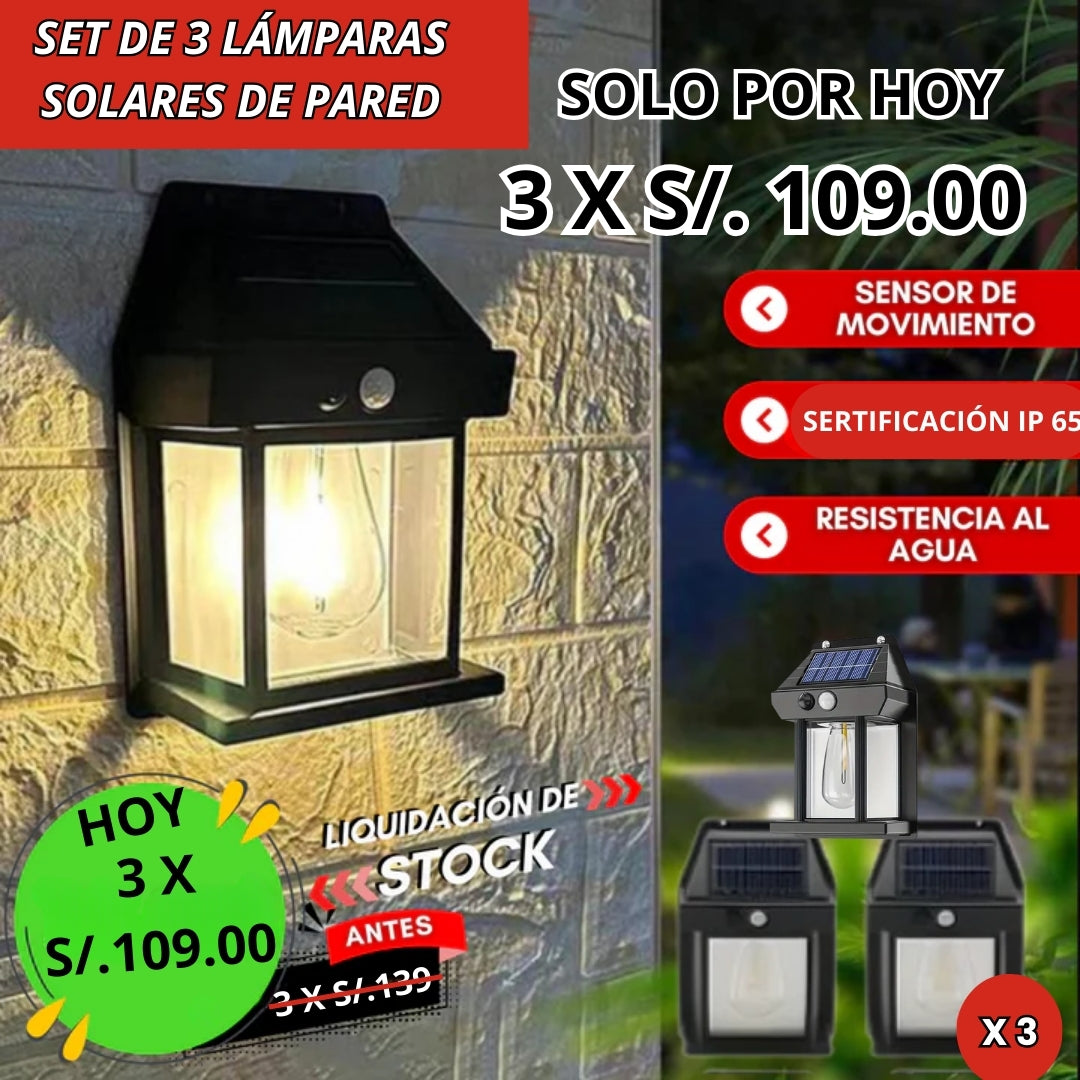 LAMPARA SOLAR CON SENSOR DE MOVIMIENTO™