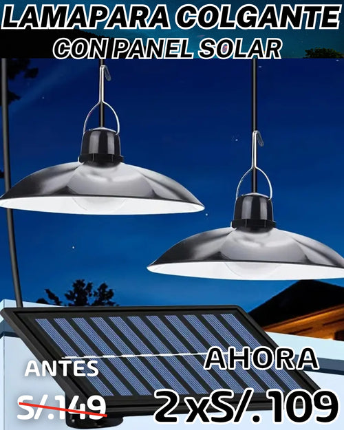 LAMPARA COLGANTE CON PANEL SOLAR™